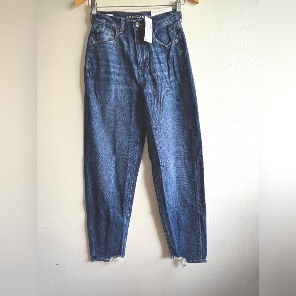 NWT! American Eagle, Relaxed Mom Jean On Dark Dreams, Multiple Sizes- NEW! - Picture 3 of 16